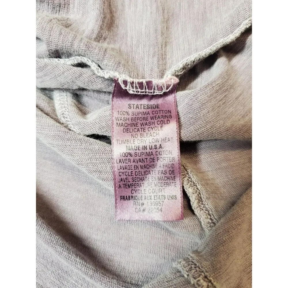 Stateside Anthropologie Womens Medium Supima Cotton Tee SOFTEST Top Peplum‎
